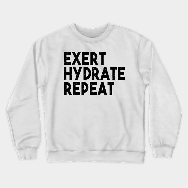 Exert Hydrate Repeat Crewneck Sweatshirt by shopbudgets